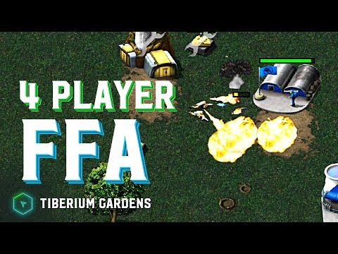 4 Player FFA - Tiberium Gardens - Tiberian Dawn Remastered