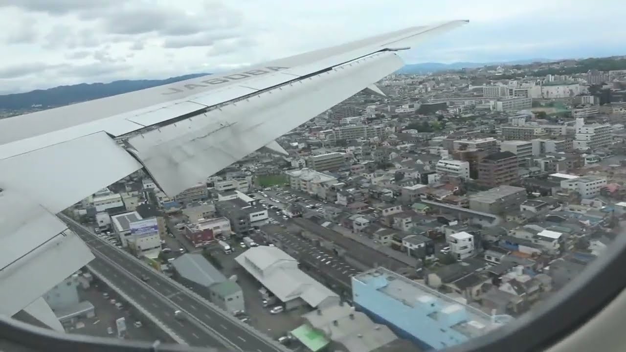 【機窓】ANA 羽田発伊丹行 NH021 離陸から着陸まで【本牧・富士山】