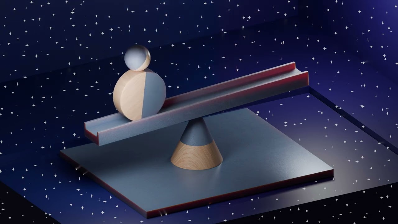 Animated Kinetic Balancing Sculpture - Satisfying Loop 3D Model