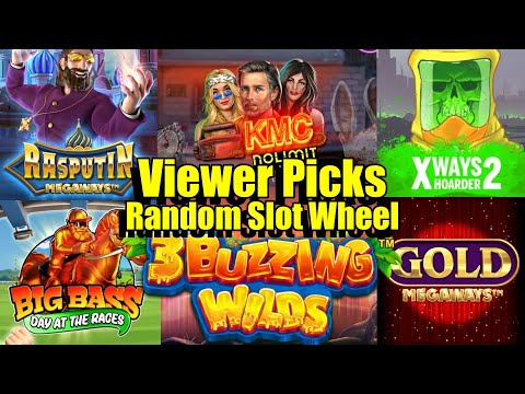 Thumbnail for video: Viewer Slot Picks on The Random Wheel, 28 Slot in Total, Big Bass, Rasputin Megaways & Much More