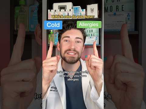 DO YOU HAVE A COLD OR ALLERGY? Pharmacist reviews tricks to find out #pharmacist #allergies #cold