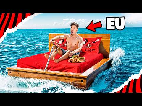 Passei a noite em uma CAMA FLUTUANTE!