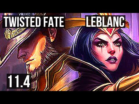 TWISTED FATE vs LEBLANC (MID) | 5/0/3, 2.6M mastery, 600+ games | EUW Diamond | v11.4