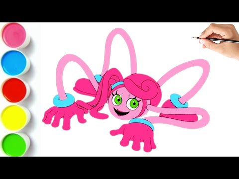 How to Draw MOMMY LONG LEGS Easy fnf - Poppy Playtime Chapter 3 - MOMMY LONG LEGS Drawing