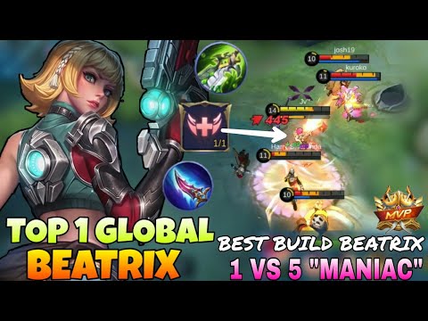 Beatrix One Hit Combo & NEW META Beatrix Best Build 2021 | Top 1 Global Beatrix Jv | MLBB