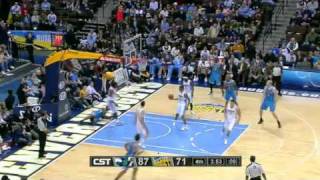 Play of the Day (01/09/2012): Carl Landy Dunks on Nene (Amazing Poster Slam)