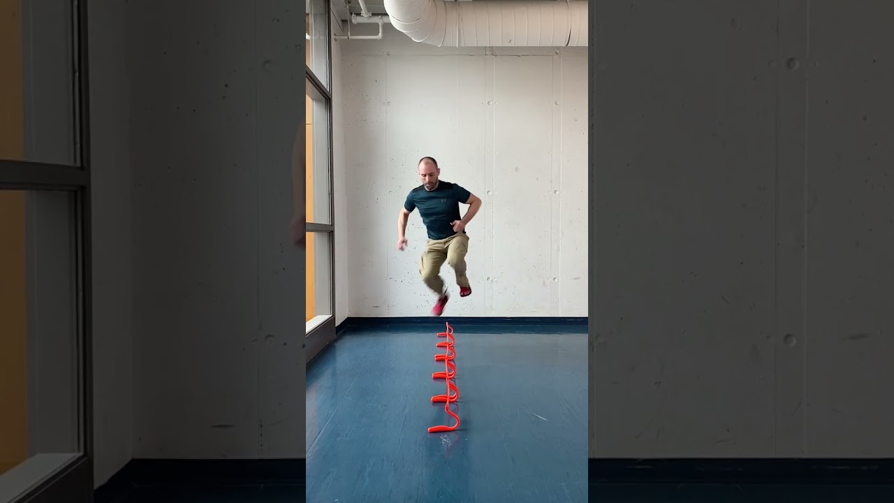 3. Low Hurdle Continuous Linear Medial/Lateral Hop (Front View)