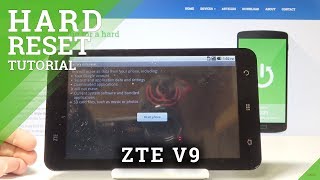 HARD RESET ZTE V9 | Erase All Data & Content in ZTE Tablet