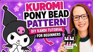 Kuromi Hello Kitty DIY: Pony Bead Keychain for Beginners