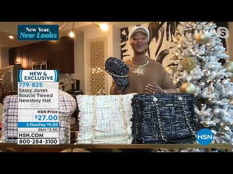 Sassy Jones Boucl Tweed Newsboy Hat