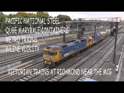 4K Passengers Trains & Freight Trains at Richmond - Australian Trainspotting