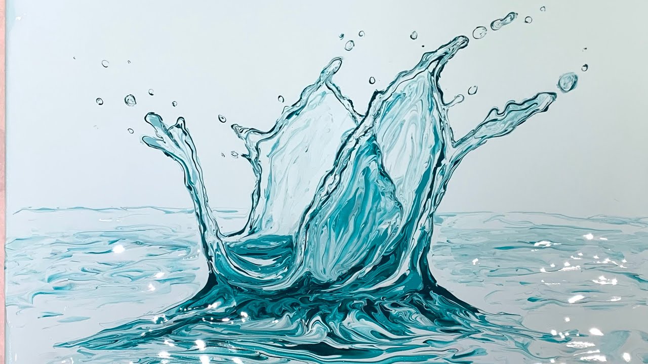 (354) SPLASH! Getting Faster! Fluid Acrylic Water Technique  - Fluid Art - Beyond Acrylic Pouring