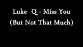 Luke & Q - Miss You (But Not That Much)