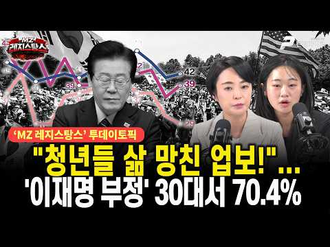 청년들 삶 망친 업보!...'이재명 부정' 30대서 70.4% [출연:손수조, 권예영┃선우윤호의 MZ레지스탕스]