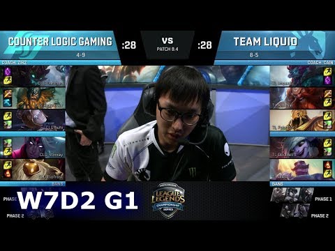 CLG vs Team Liquid | Week 7 Day 2 of S8 NA LCS Spring 2018 | CLG vs TL W7D2 G1