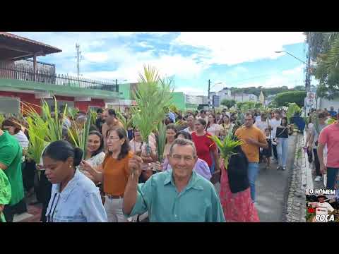 MUITA GENTE NA PROCISSÃO DE RAMOS EM #SANTANA DO #IPANEMA-AL DIA 29/03/2026
