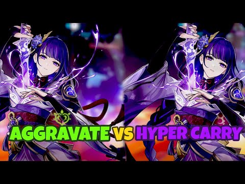Which is best for C0 Raiden Shogun?! | Aggravate VS Hypercarry | Genshin Impact