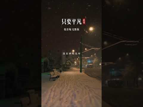 低音版《只要平凡》詞曲催淚感人，回味無窮，唱出平凡人生的真諦&hellip; #一夜之間這座城市就冷了 #只要平凡 #巖貴