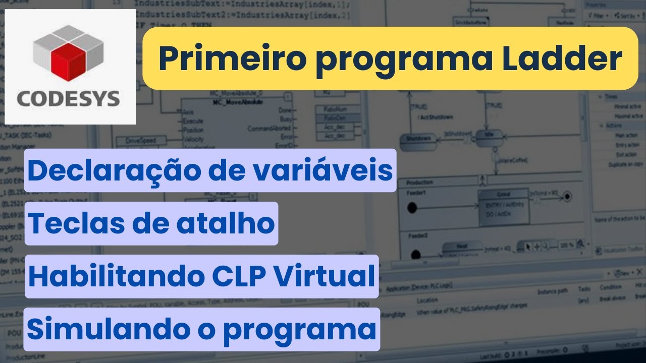 Codesys [002] - Primeiro programa Ladder, usando CLP Virtual (simulador)