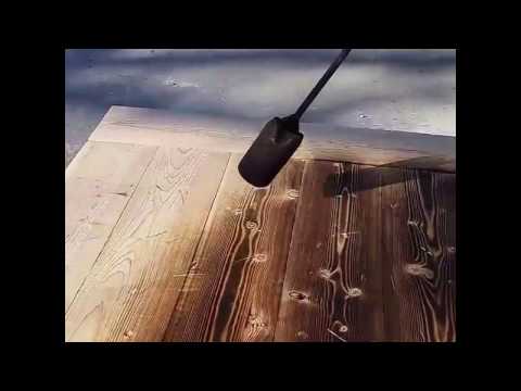 Burnt Wood Finish / Staining Wood with Fire / Blow Torch