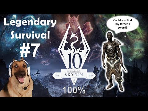 Skyrim Anniversary Edition Legendary Survival 100% - Amren's Family Sword - Ep 7