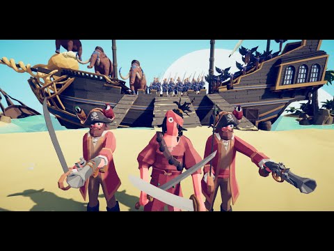 Pirate Queen & 2 Captain vs 10 every units Part 1. Totally Accurate Battle Simulator Pirated Update
