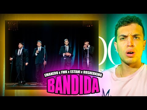 (🇪🇸 REACCIÓN) Emanero, FMK, Estani, Rusherking - BANDIDO (Official Video)