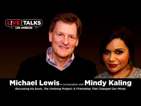 Michael Lewis with Mindy Kaling at Live Talks Los Angeles