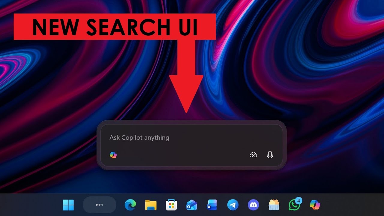 First Look: Windows 11's new Copilot Powered Taskbar Search Box - YouTube