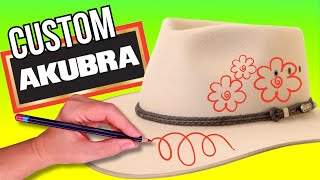 Customizing an Akubra Hat with Pencils