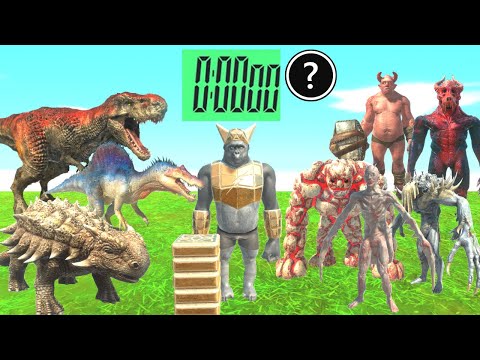 HOW MUCH TIME DOES INFERNALS AND ALL DINOS DEFEAT THE GHOR HAMMER? - ANIMAL REVOLT BATTLE SIMULATOR