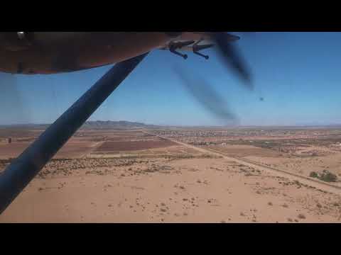 Takeoff from Eloy in a Win Aviation Short Sherpa