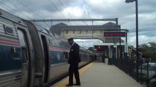 preview picture of video 'Old Saybrook Railfanning, Amtrak and SLE 10-16-10'