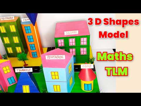 3D Shapes City Model | Creative Geometry Project for Kids
