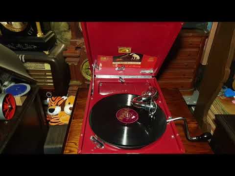 My Love For You. Chester Leighton. Regal 78rpm. Red HMV 102 Portable Picnic Gramophone Phonograph