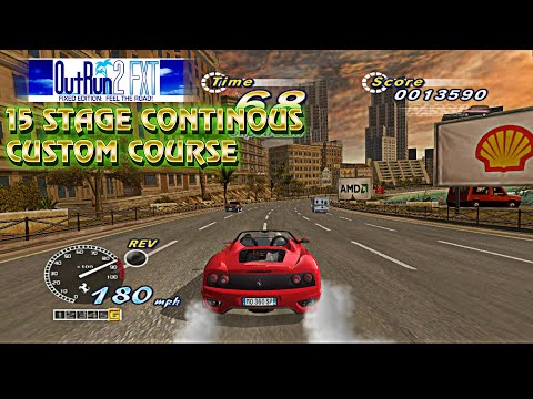 Outrun 2 FXT - Course Editor 15 Stage Custom Course (Upscaled 4K)