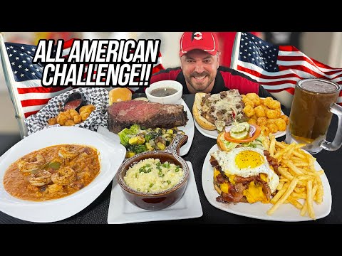 7lb All American Food Challenge w/ Prime Rib, Burger, & Cheesesteak!!