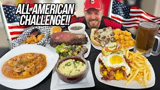 7lb All American Food Challenge w/ Prime Rib, Burger, & Cheesesteak!!