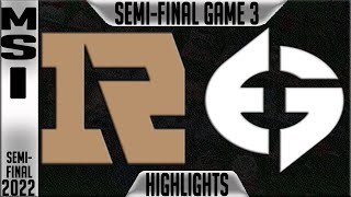 RNG vs EG Highlights Game 3 | MSI 2022 Semi-final | Royal Never Give Up vs Evil Geniuses G3