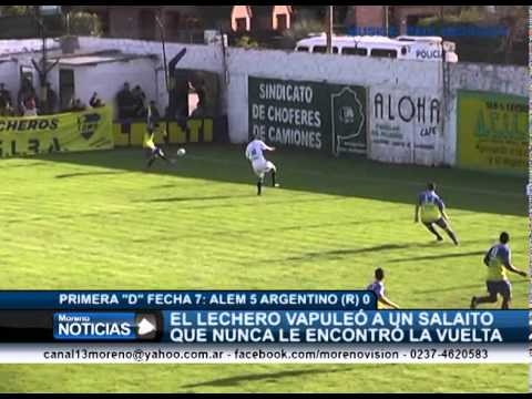 Primera "D" 2013/2014 - fecha 7: Alem 5 Argentino de Rosario 0