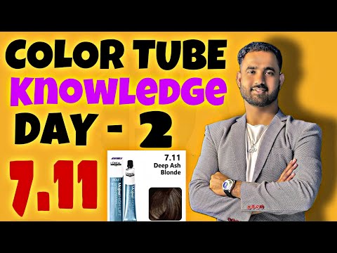 COLOR TUBE KNOWLEDGE DAY-2 (7.11 DEEP ASH BLONDE) | PSQUARESALON #color #knowledge #psquaresalon