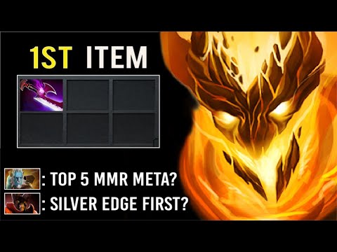 NEW META First Item Silver Edge Shadow Fiend 12 Min Godlike Gigachad Build Top 5 MMR Gameplay Dota 2