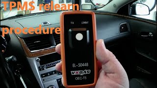2012 Malibu TPMS relearn procedure