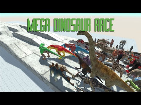 MEGA DINOSAUR RACE | all unit race - Animal Revolt Battle Simulator