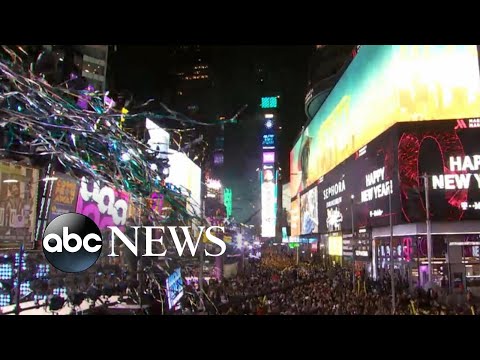 A million people gather in Times Square to celebrate...