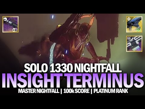 Solo 1330 Master Nightfall The Insight Terminus w/ Telesto (Platinum 100k Score) [Destiny 2]