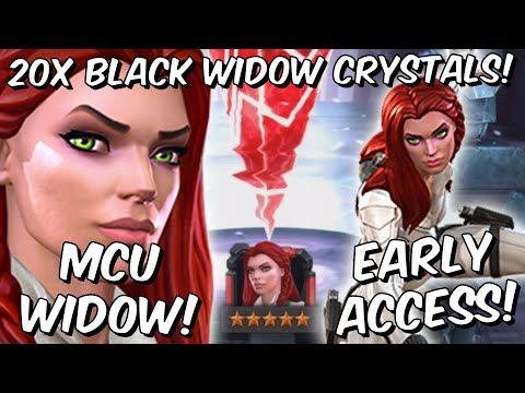 20x 5 & 6 Star Black Widow Cavalier & Grandmaster Crystal Opening! - Marvel Contest of Champions
