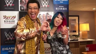 Asuka joins Pikotaro for "Pen-Pineapple-Apple-Pen" duet