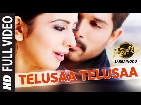 , title : 'TELUSAA TELUSAA Full Video Song || "Sarrainodu" || Allu Arjun, Rakul Preet || Telugu Songs 2016'