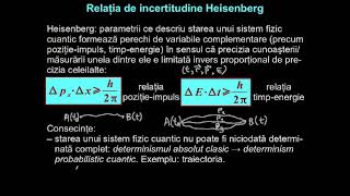 Relaţia de incertitudine Heisenberg.